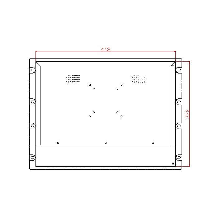 17″ Display 8U Rack mounted